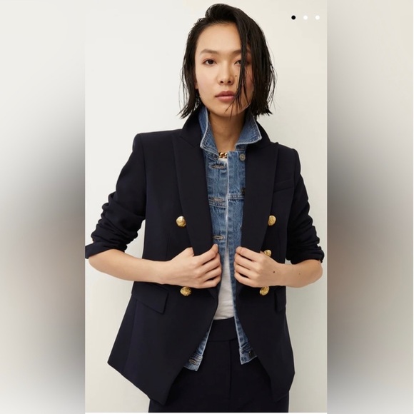 Veronica Beard Dickey Jacket Navy with Gold Buttons Size 4 - Picture 1 of 7